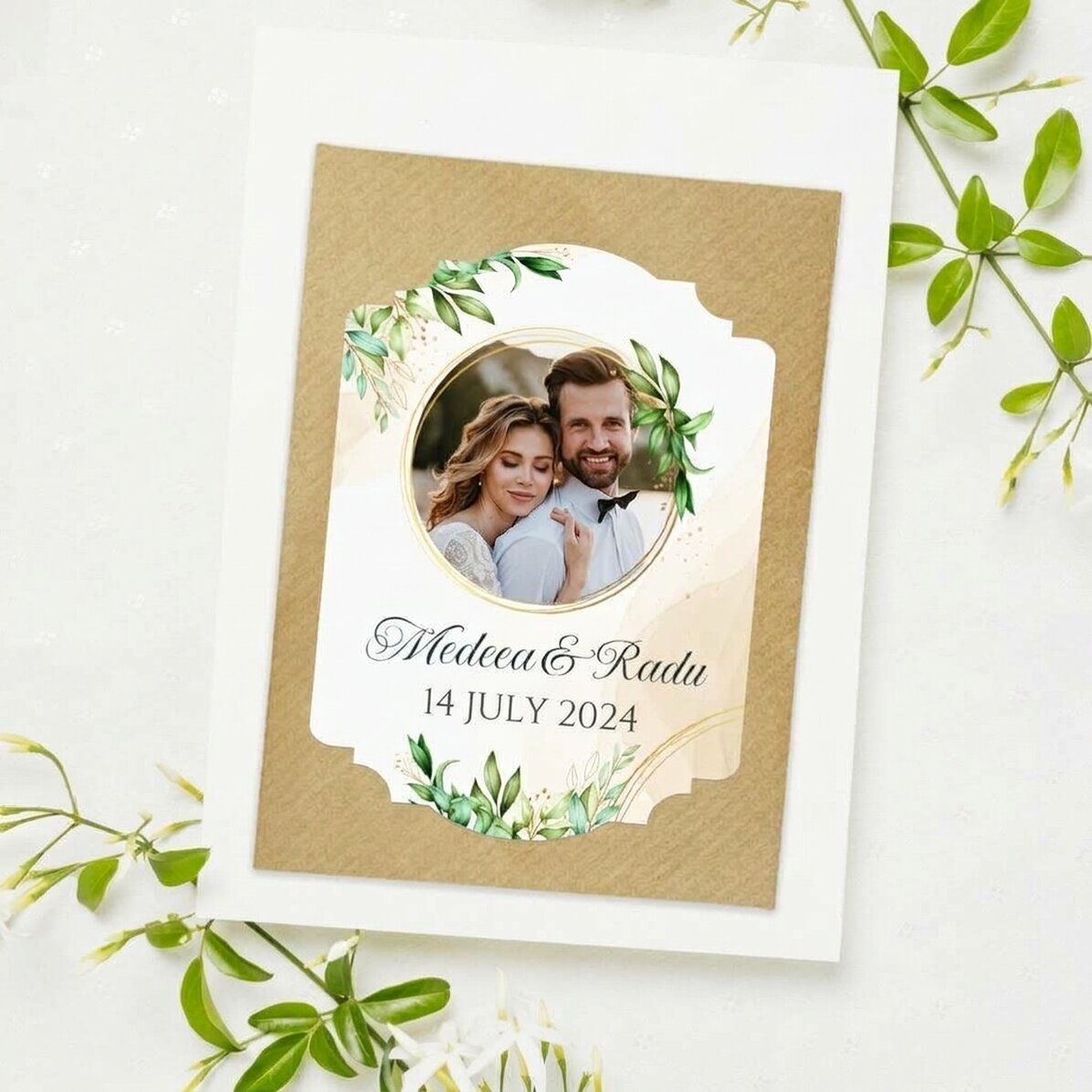 Recuerdo personalizable para plantar con foto y texto - ¡Gracias!