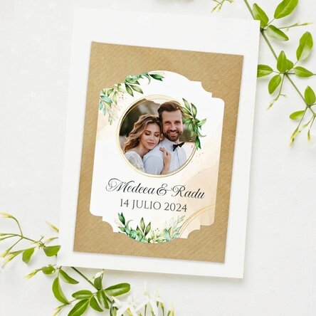 Recuerdo personalizable para plantar con foto y texto - ¡Gracias!
