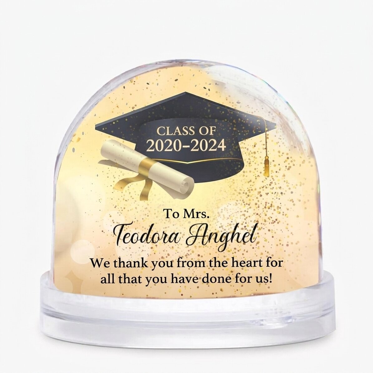 Globo de escritorio personalizado con foto y texto - Graduación