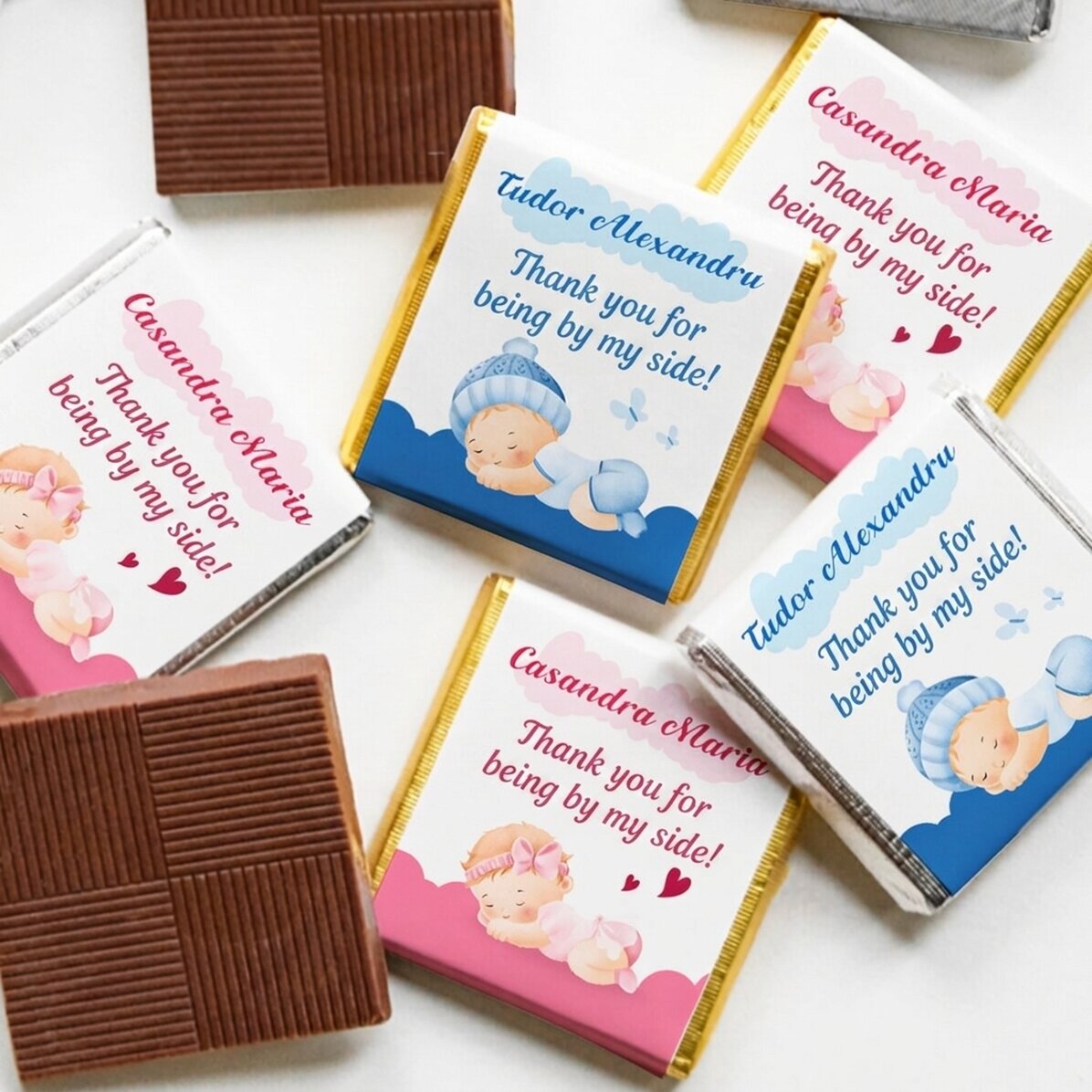 Mini bombón personalizado para el bautizo - Bebé
