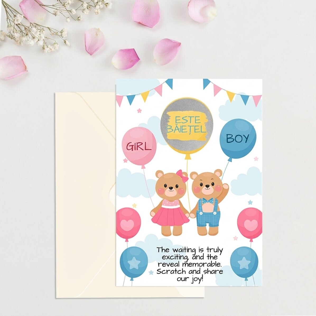 Tarjeta para rascar personalizada: niña o niño