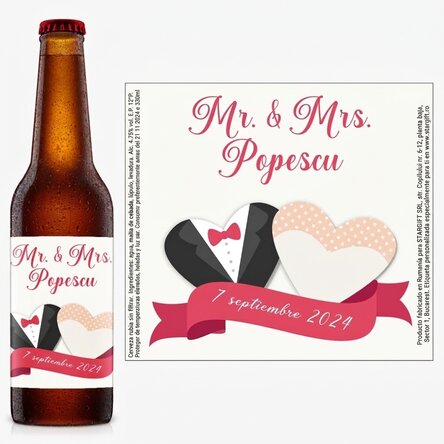 Cerveza personalizada con mensaje - Boda