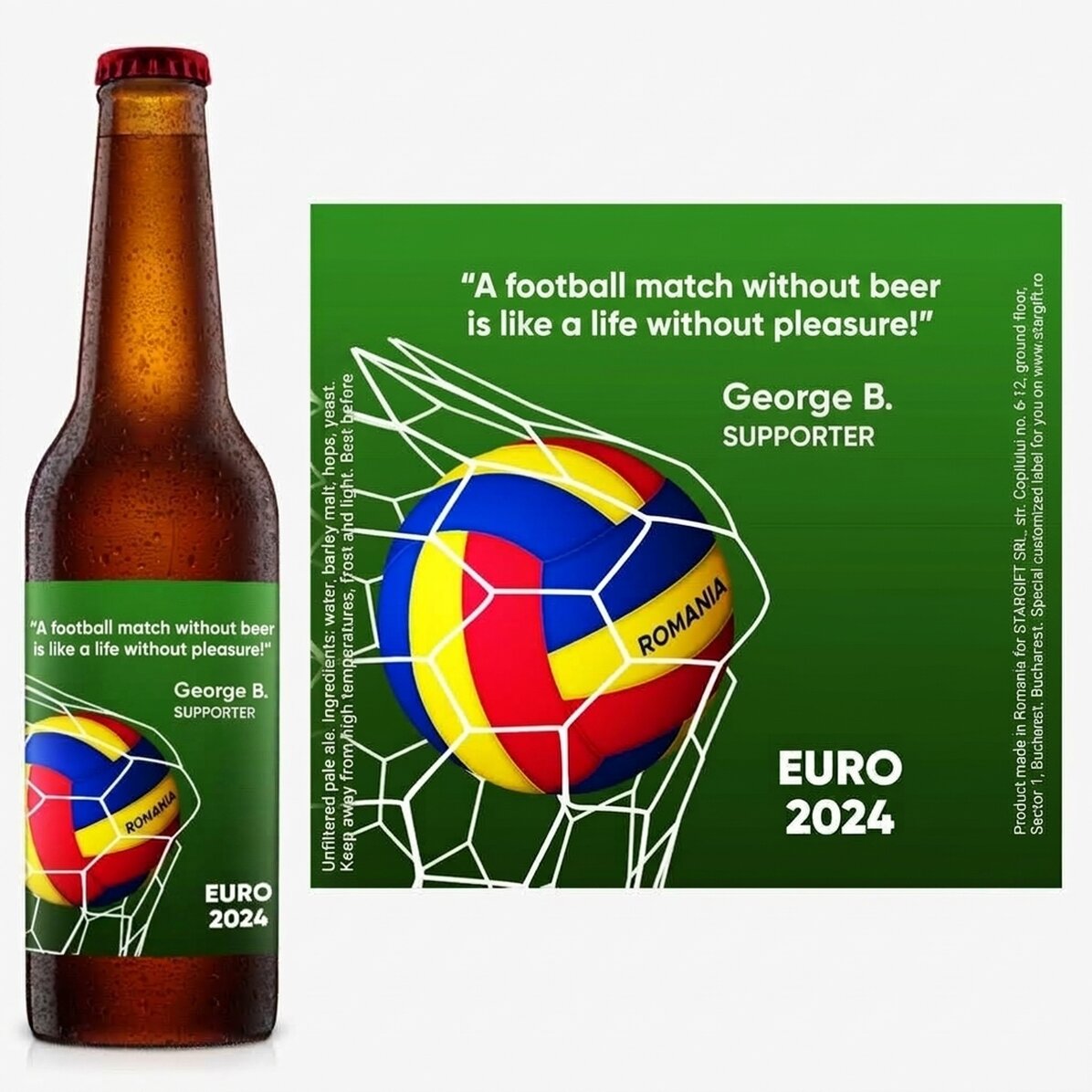 Cerveza personalizada con mensaje - Fútbol