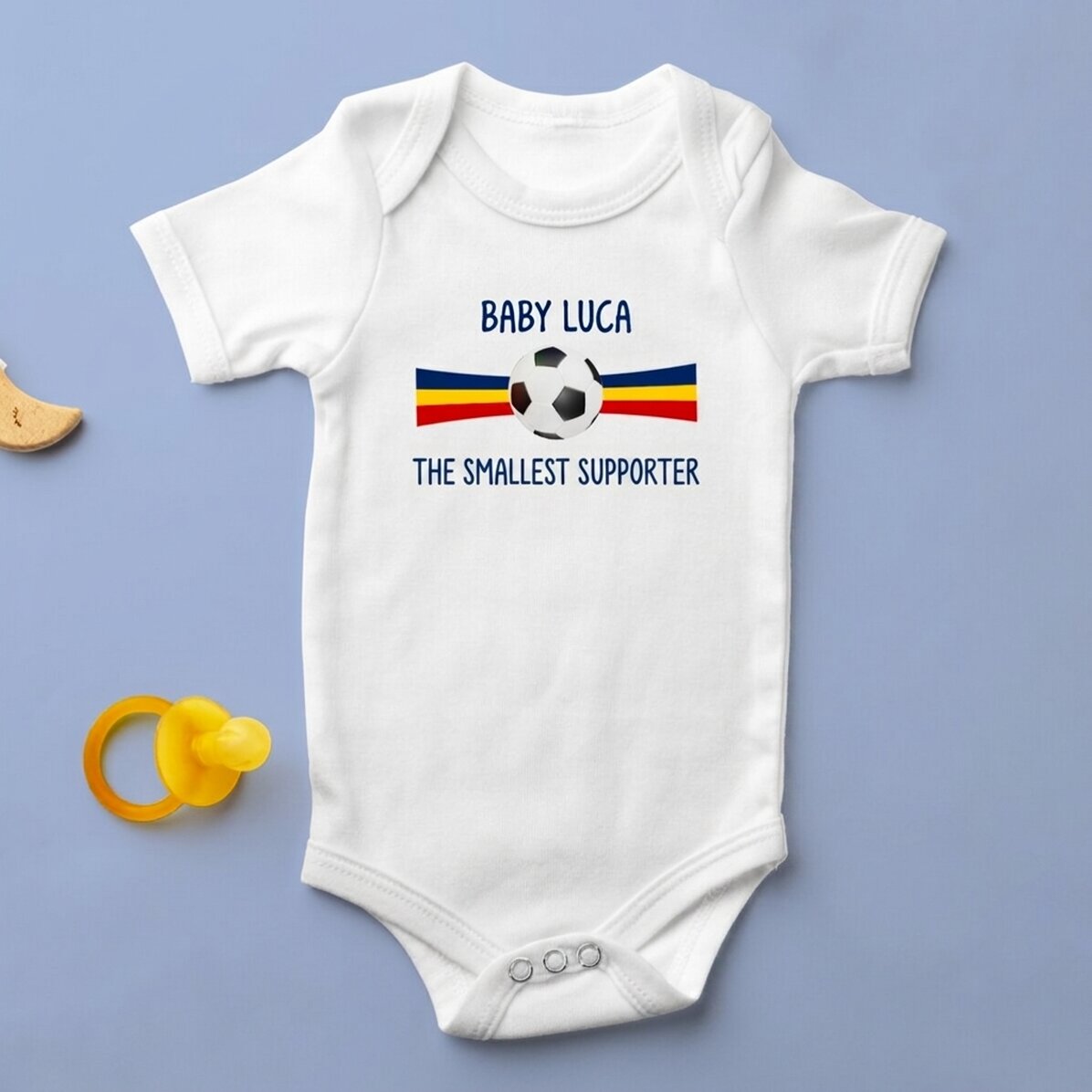 Body para niños personalizado con mensaje - Fútbol