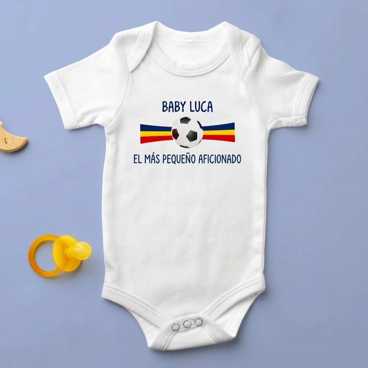 Body para niños personalizado con mensaje - Fútbol