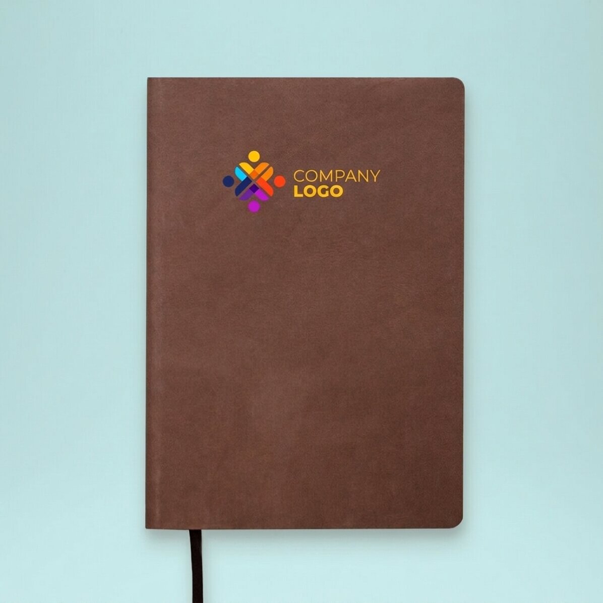 Agenda de piel personalizada a color con logotipo