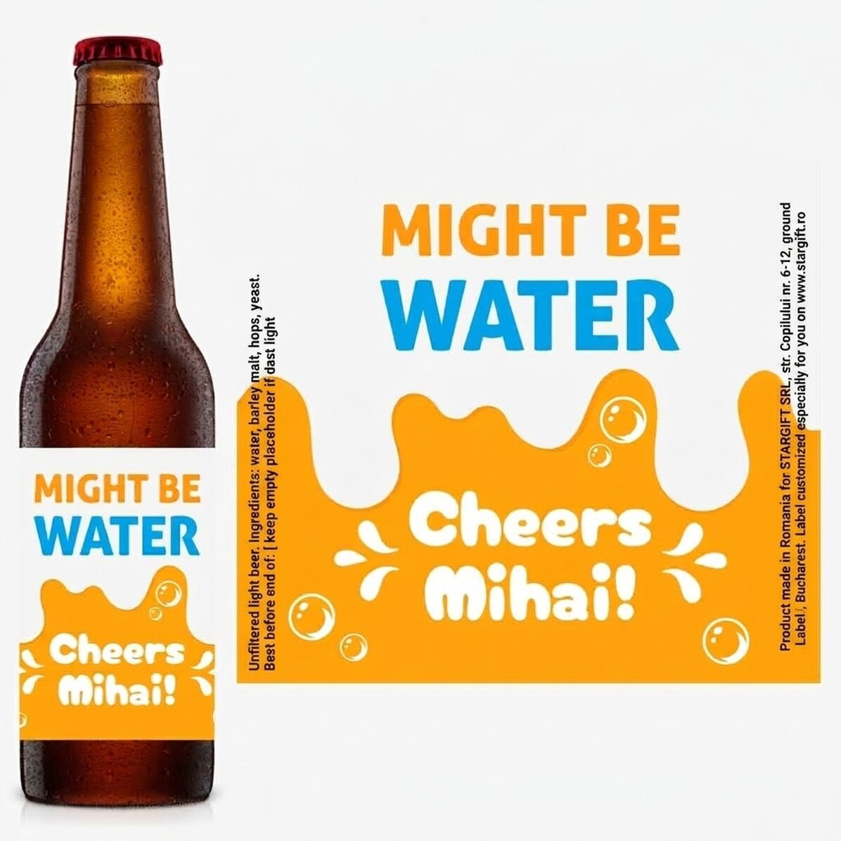 Cerveza personalizada con mensaje - ¡Salud!