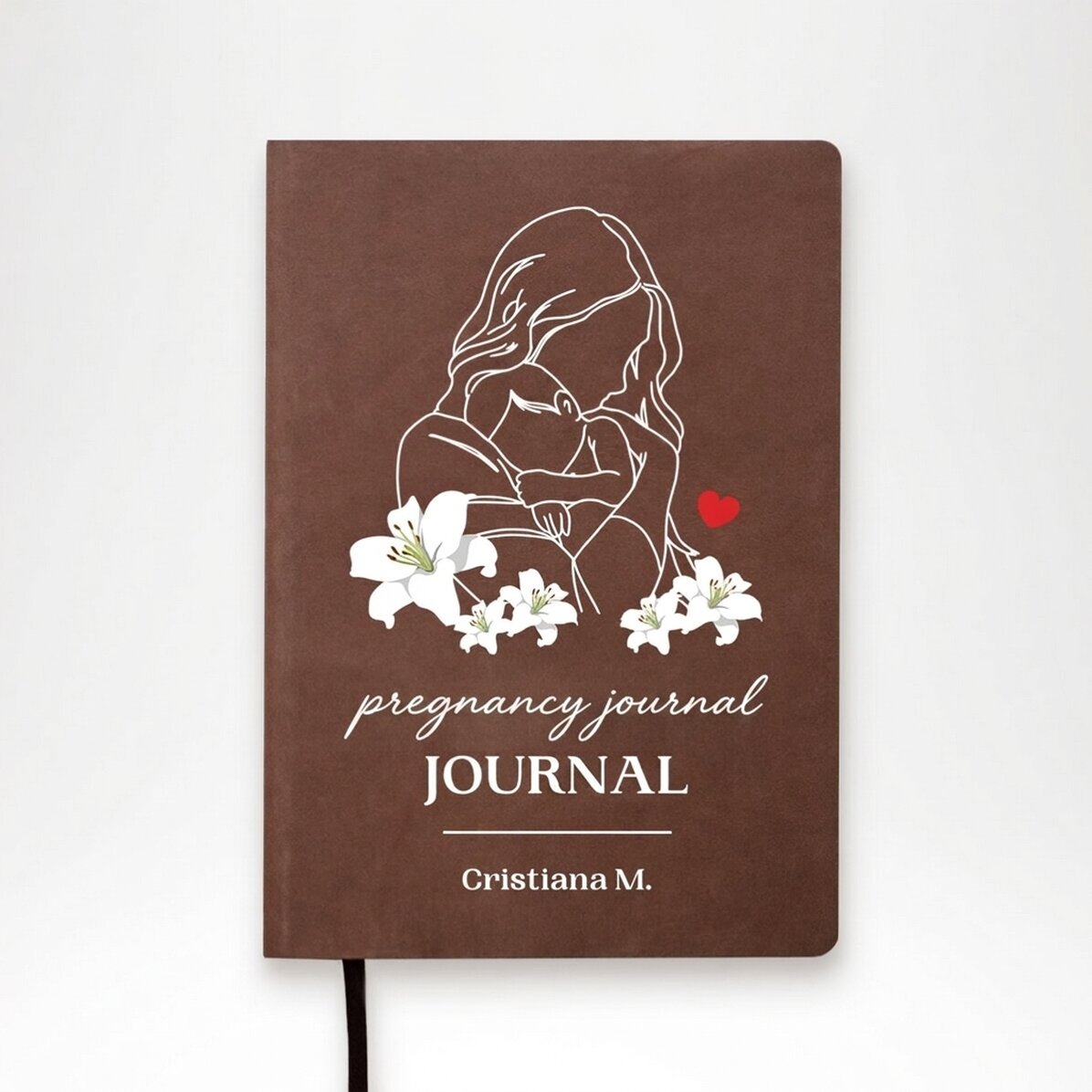 Agenda personalizada con texto - Diario del embarazo