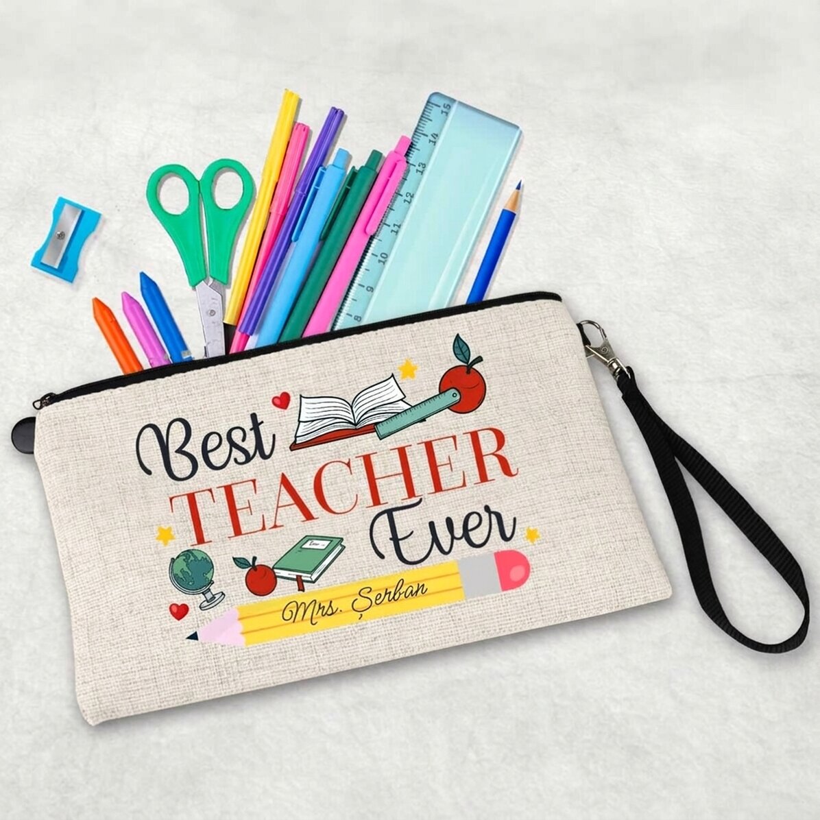 Kit para profesores personalizado con el texto «Best Teacher Ever»