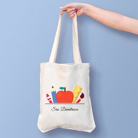 Bolso personalizado con texto para profesores