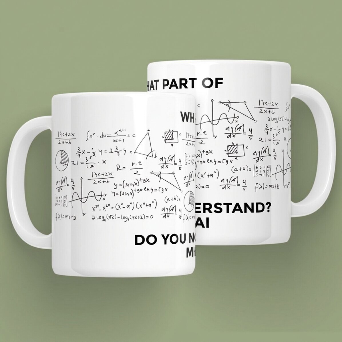 Taza personalizada con mensaje - Matemáticas