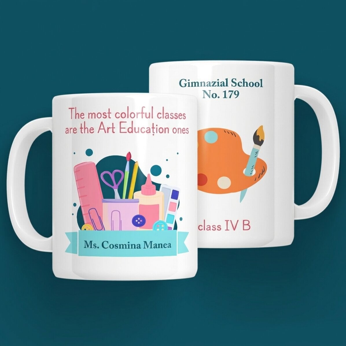 Taza personalizada con mensaje - Profesora de Educación Artística