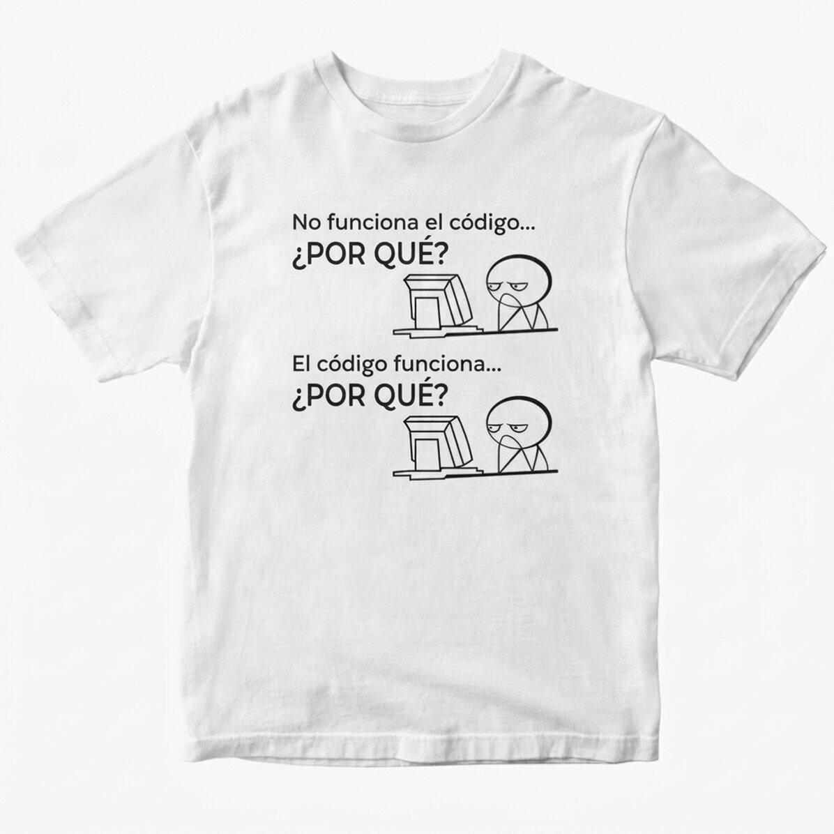 Camiseta de algodón personalizada con texto - El código no funciona