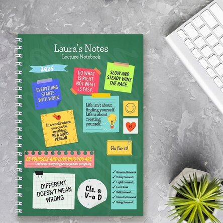 Personalised notebook with text - My notes