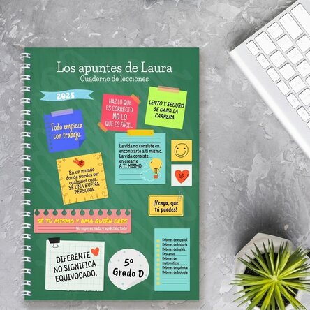 Cuaderno personalizado con texto - Mis notas