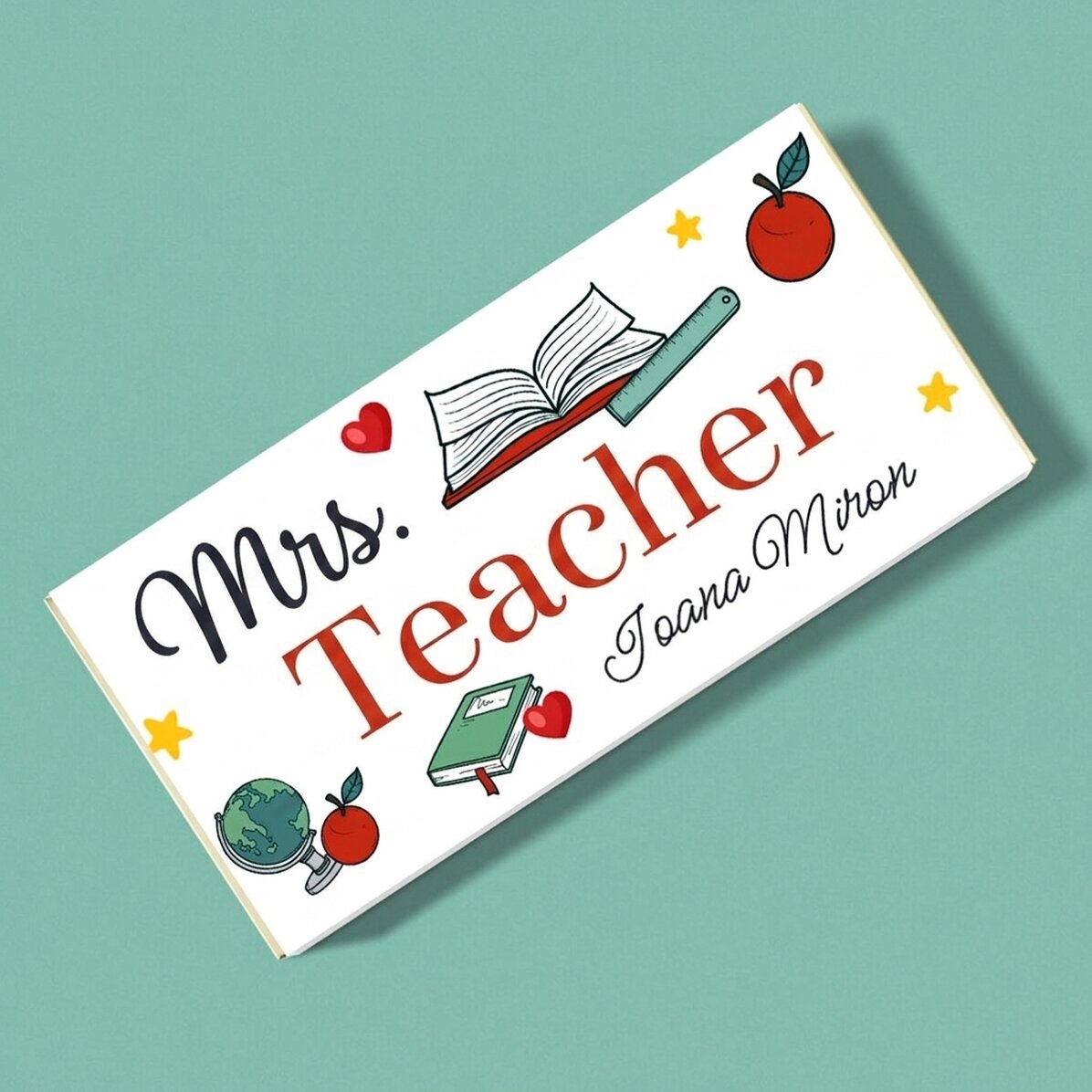 Chocolate personalizado con texto - Escuela