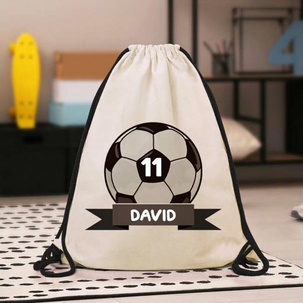 Mochila personalizada con nombre - Fútbol