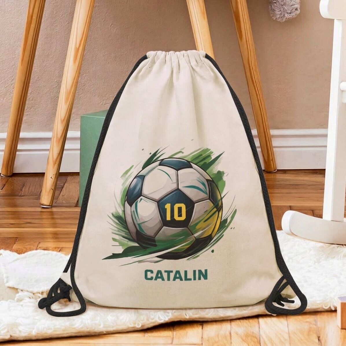 Mochila personalizada con texto - Fútbol