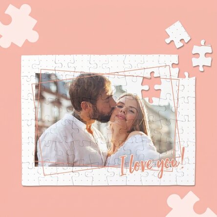 Rompecabezas personalizado con una foto: «Te quiero»