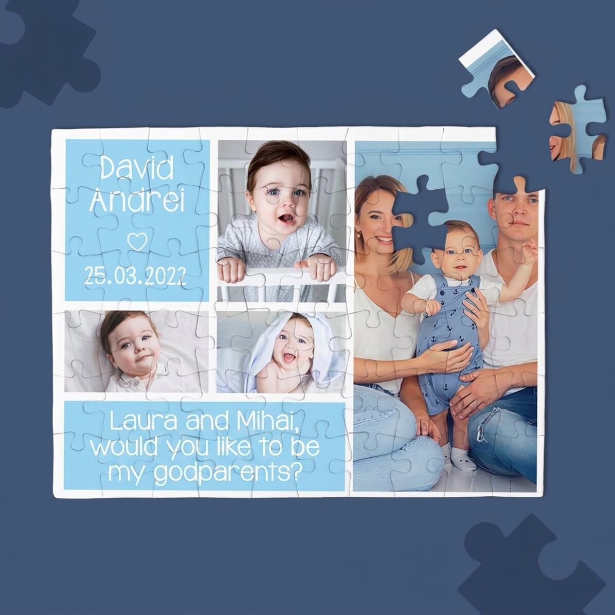 Rompecabezas personalizado con fotos y texto - Para tus seres queridos