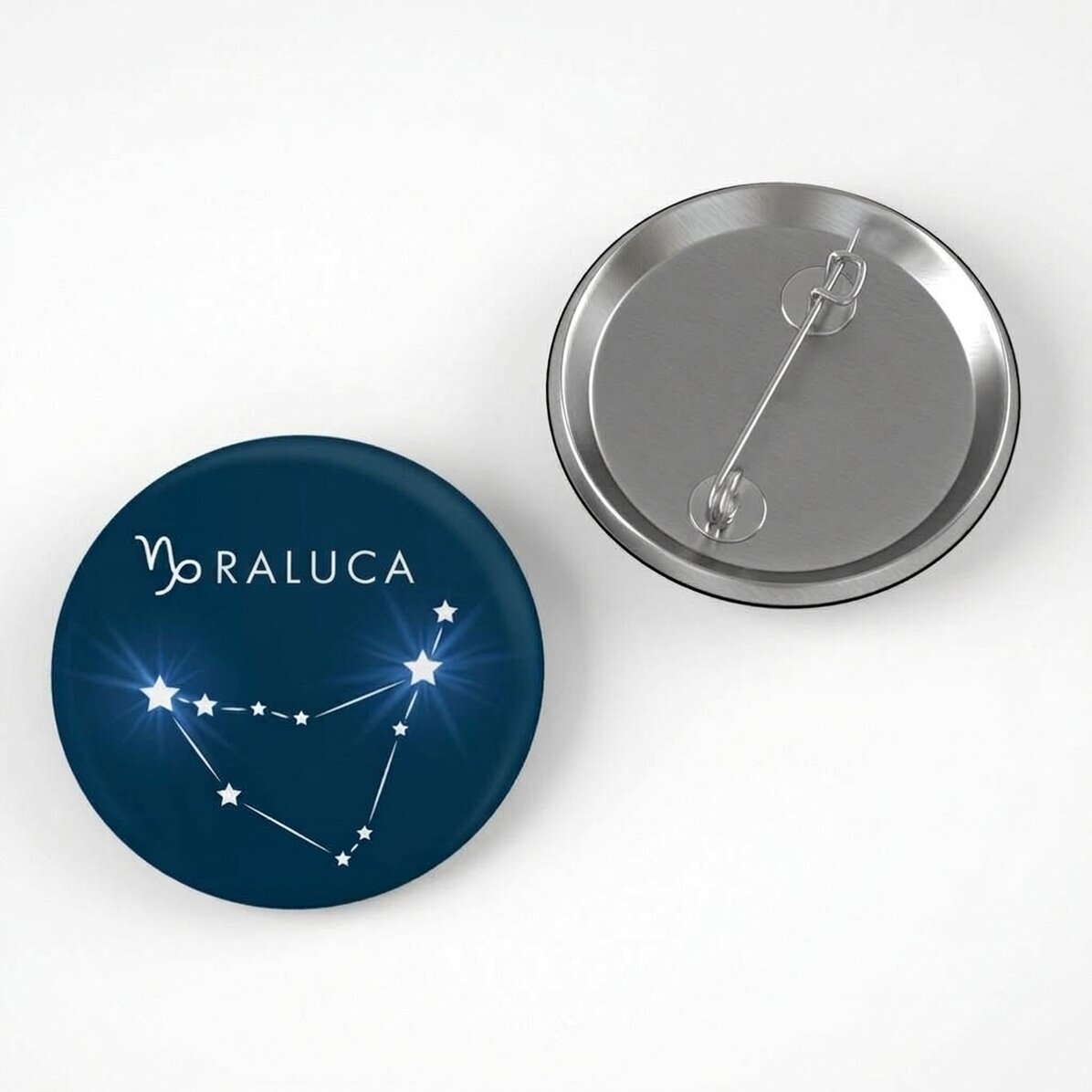 Chapa personalizada con nombre - Signo del Capricornio