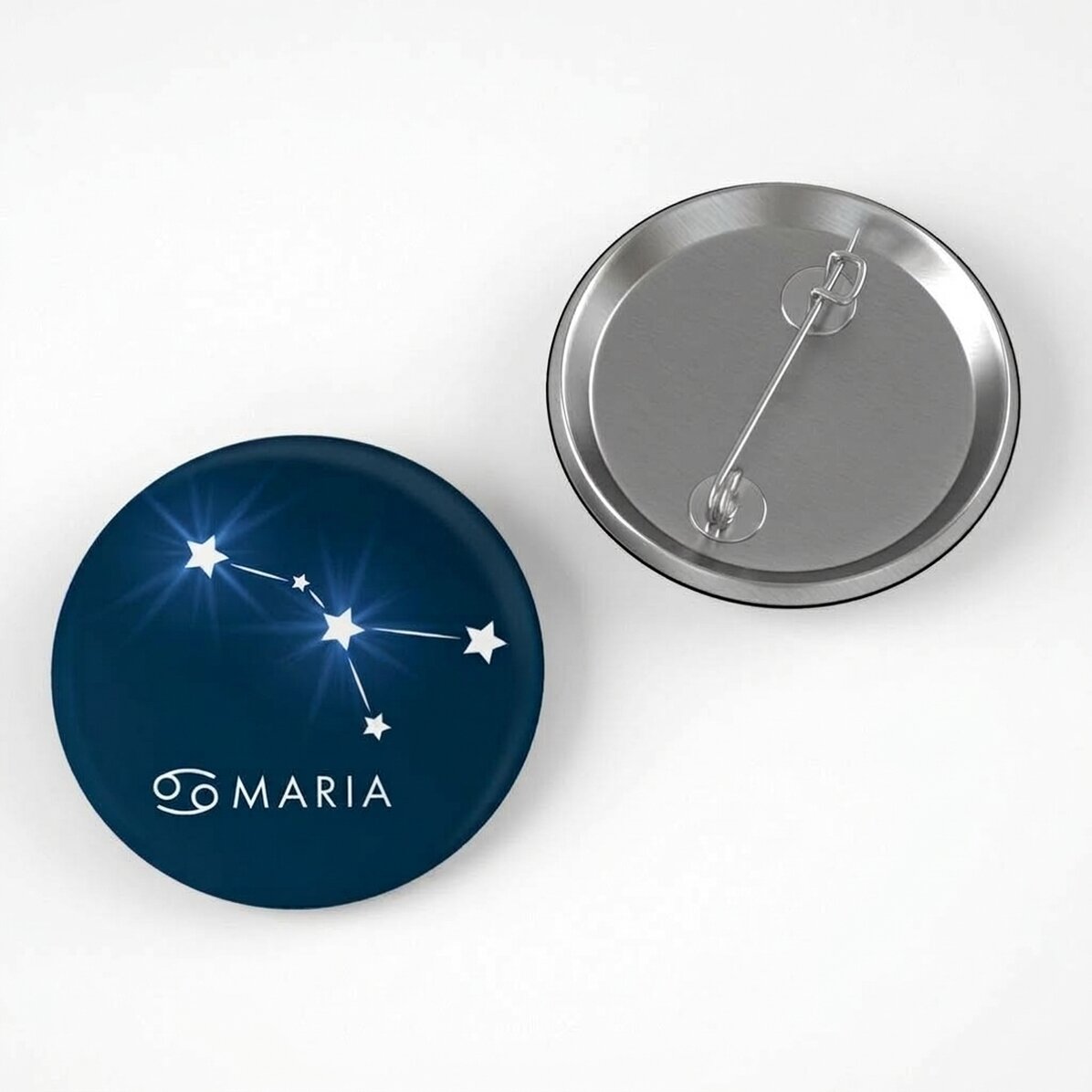 Chapa personalizada con nombre - Signo del Cáncer