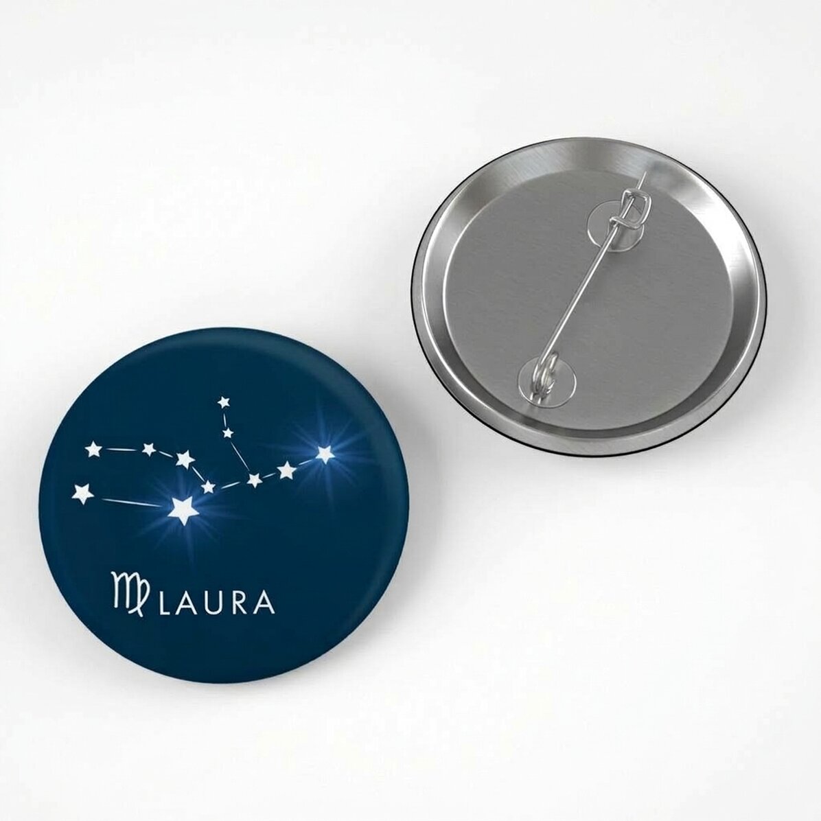 Chapa personalizada con nombre - Signo de Virgo