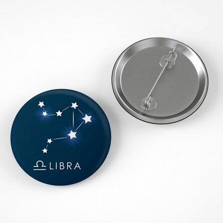 Chapa personalizada con nombre - Signo del zodiaco: Libra