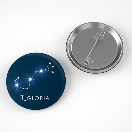 Chapa personalizada con nombre - Signo del Escorpión