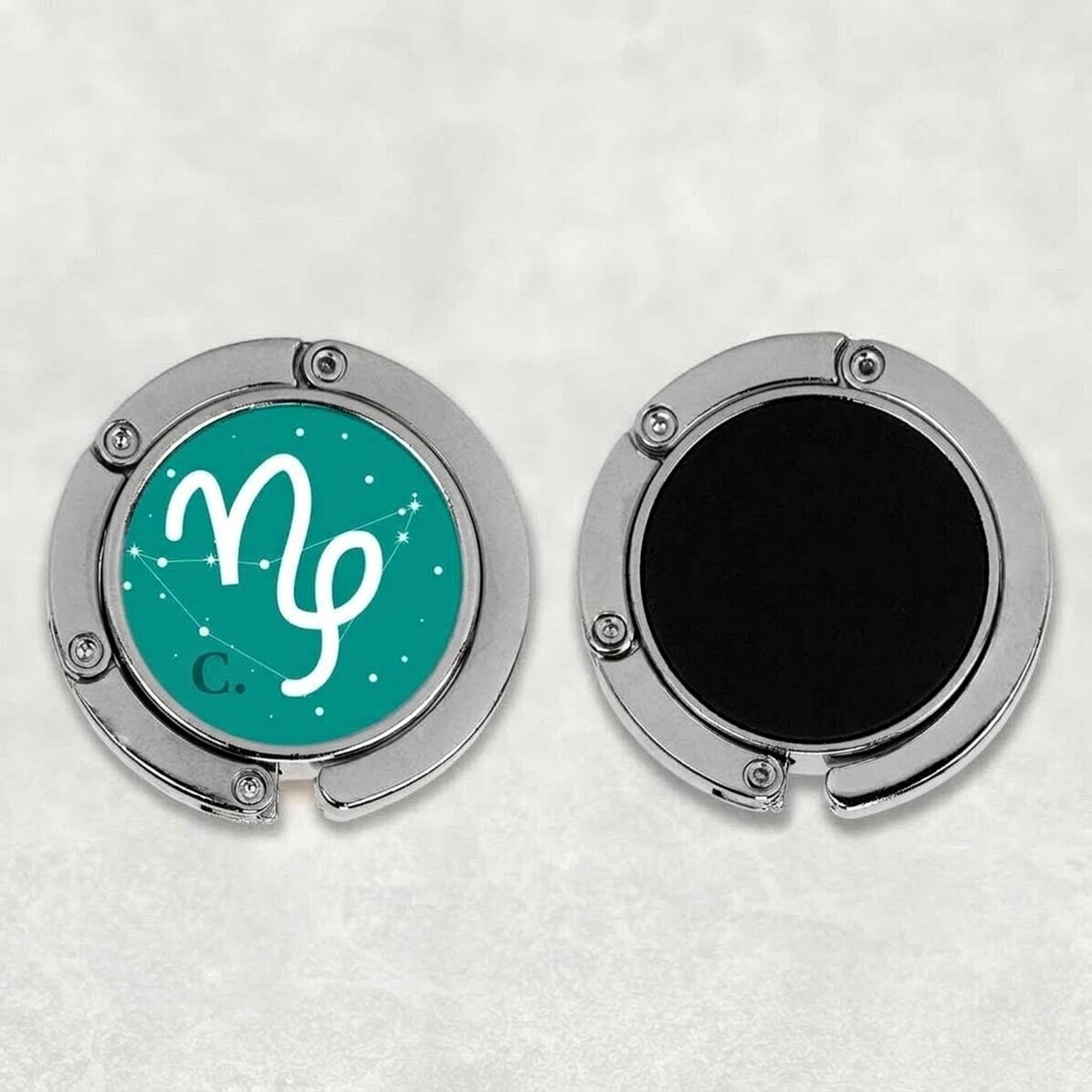 Soporte para bolso de mesa personalizado con texto: el signo del zodiaco Capricornio