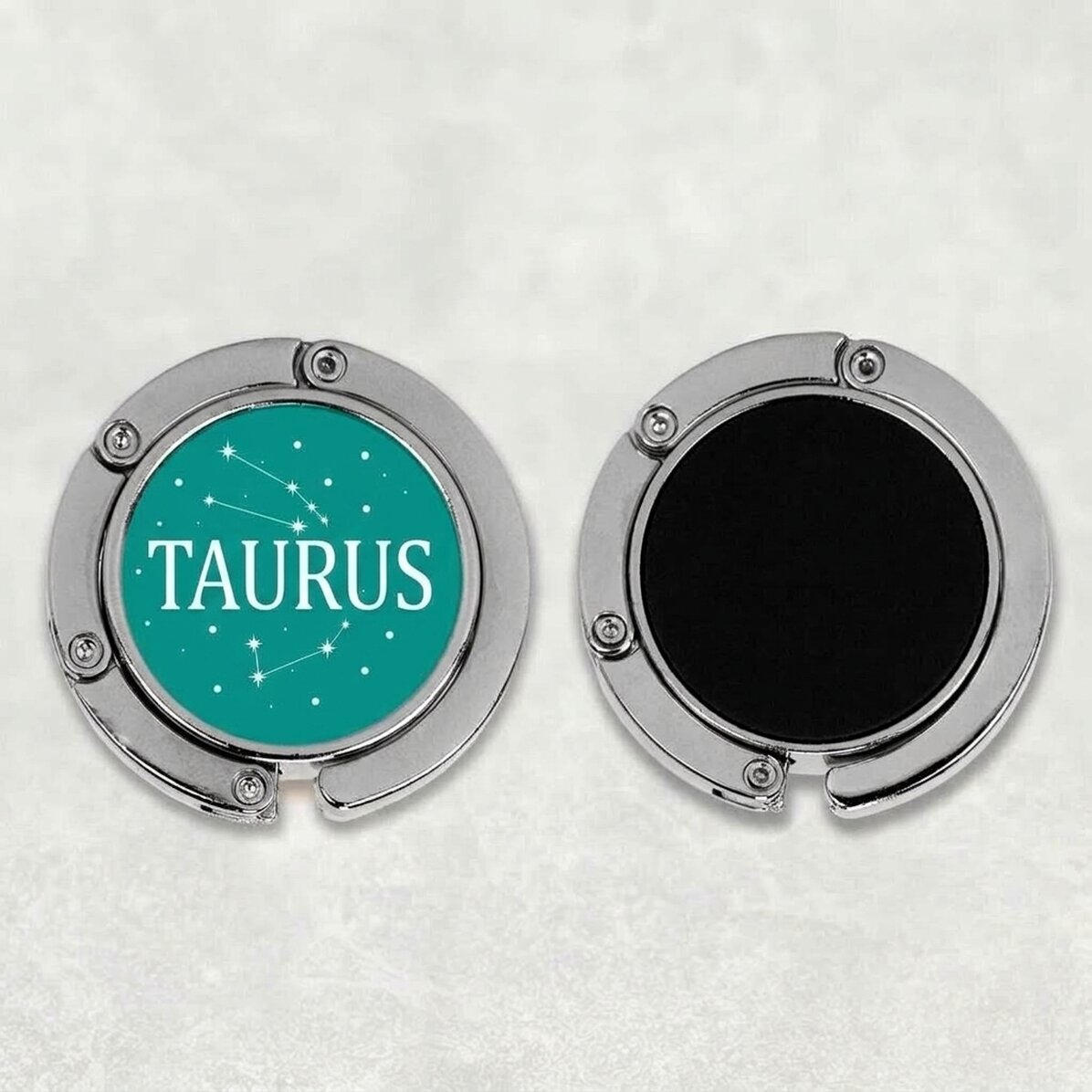 Soporte para bolso de mesa personalizado con texto: el signo del Tauro