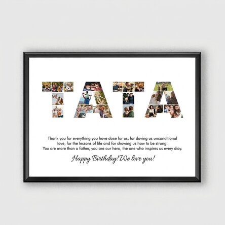 Cuadro personalizado con 20 fotos y texto - PAPÁ