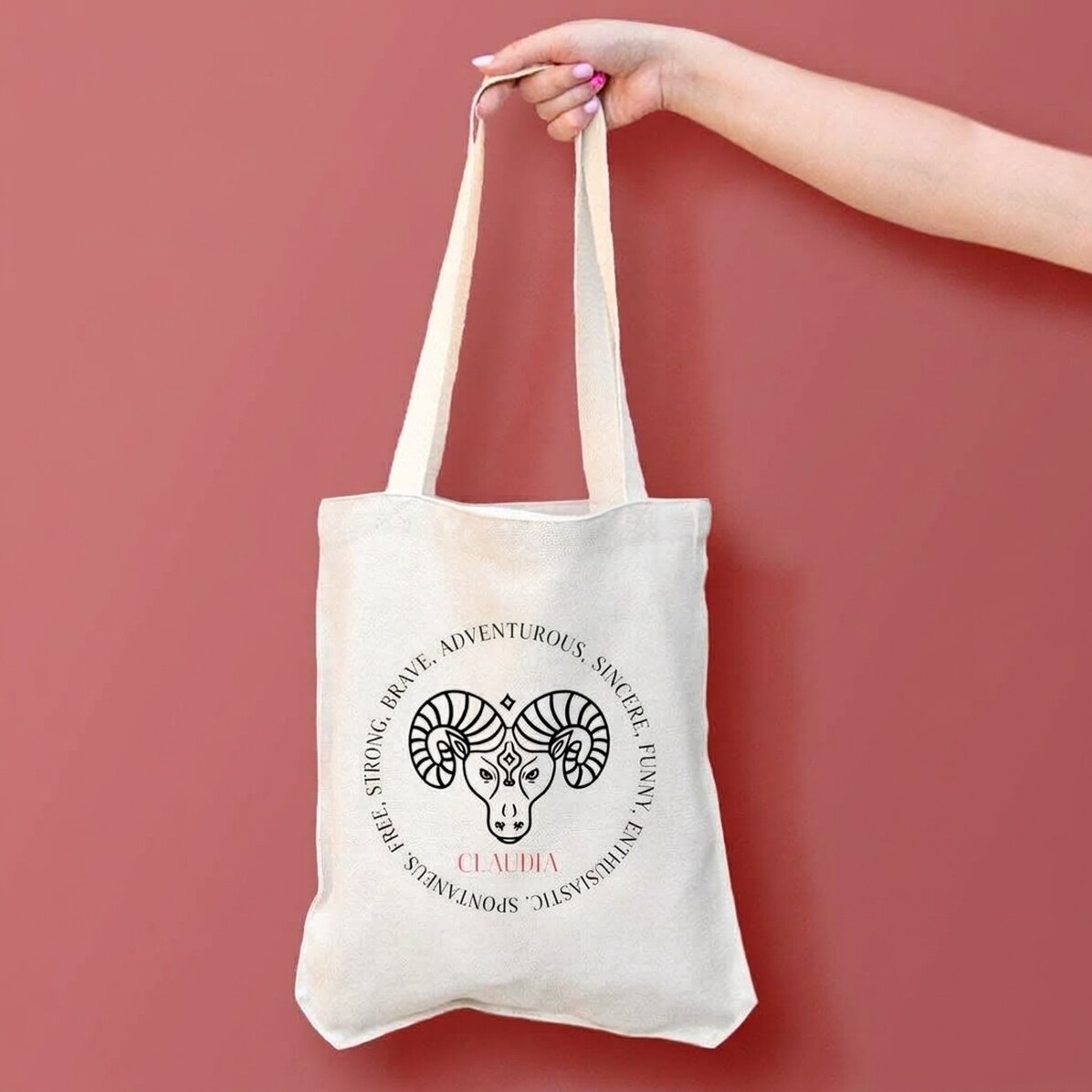 Bolso personalizado con texto - Signo del Aries