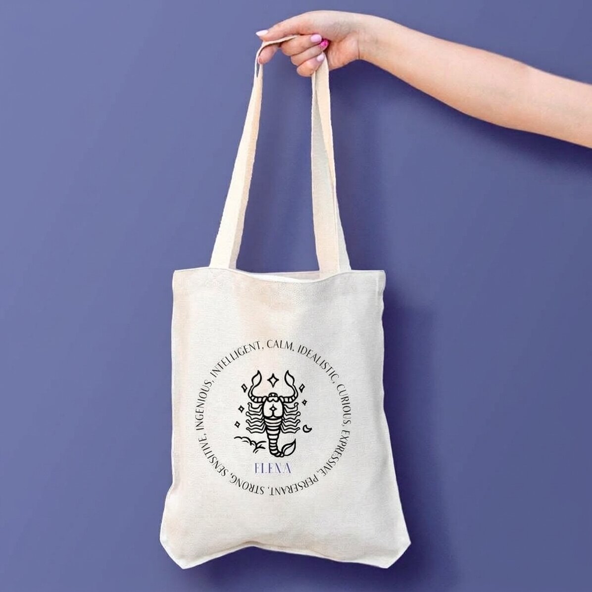 Bolso personalizado con texto - Signo del Escorpión
