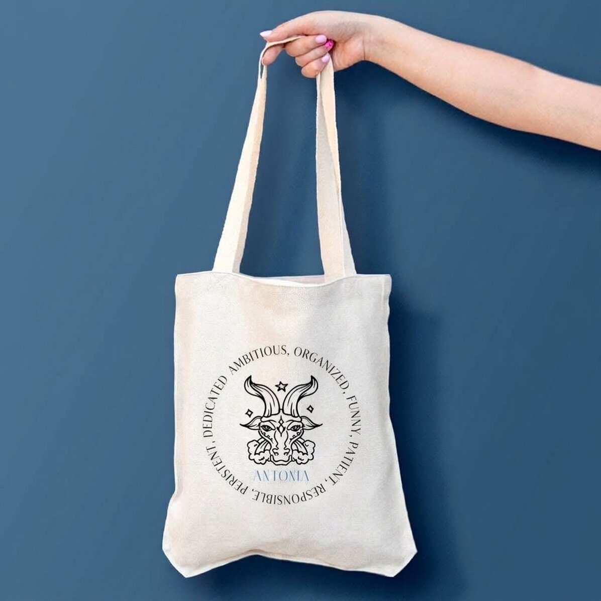 Bolso personalizado con texto - Signo del zodiaco: Capricornio