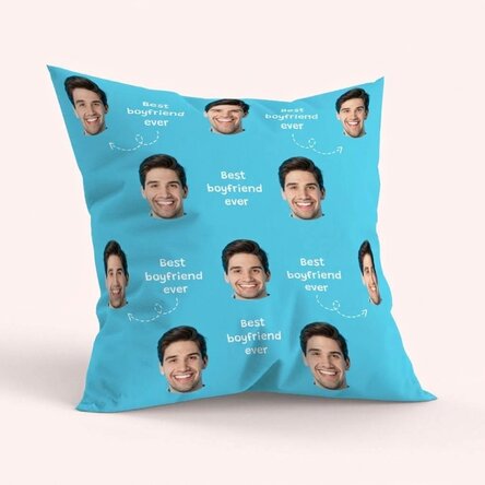 Personalised cushion with 10 photos on both sides - Boyfriend