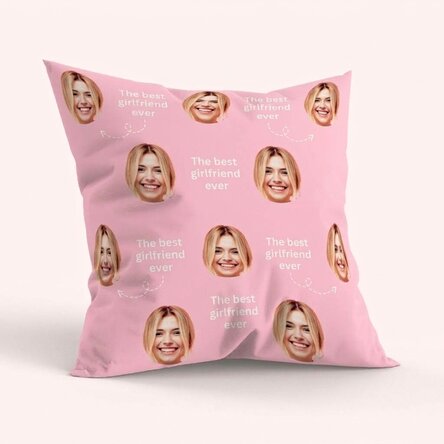 Personalised cushion with 10 photos on both sides - Girlfriend