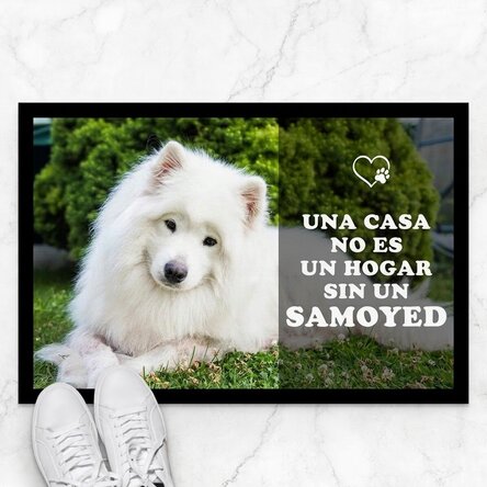 Felpudo de entrada personalizado con foto y texto - Amigo de cuatro patas