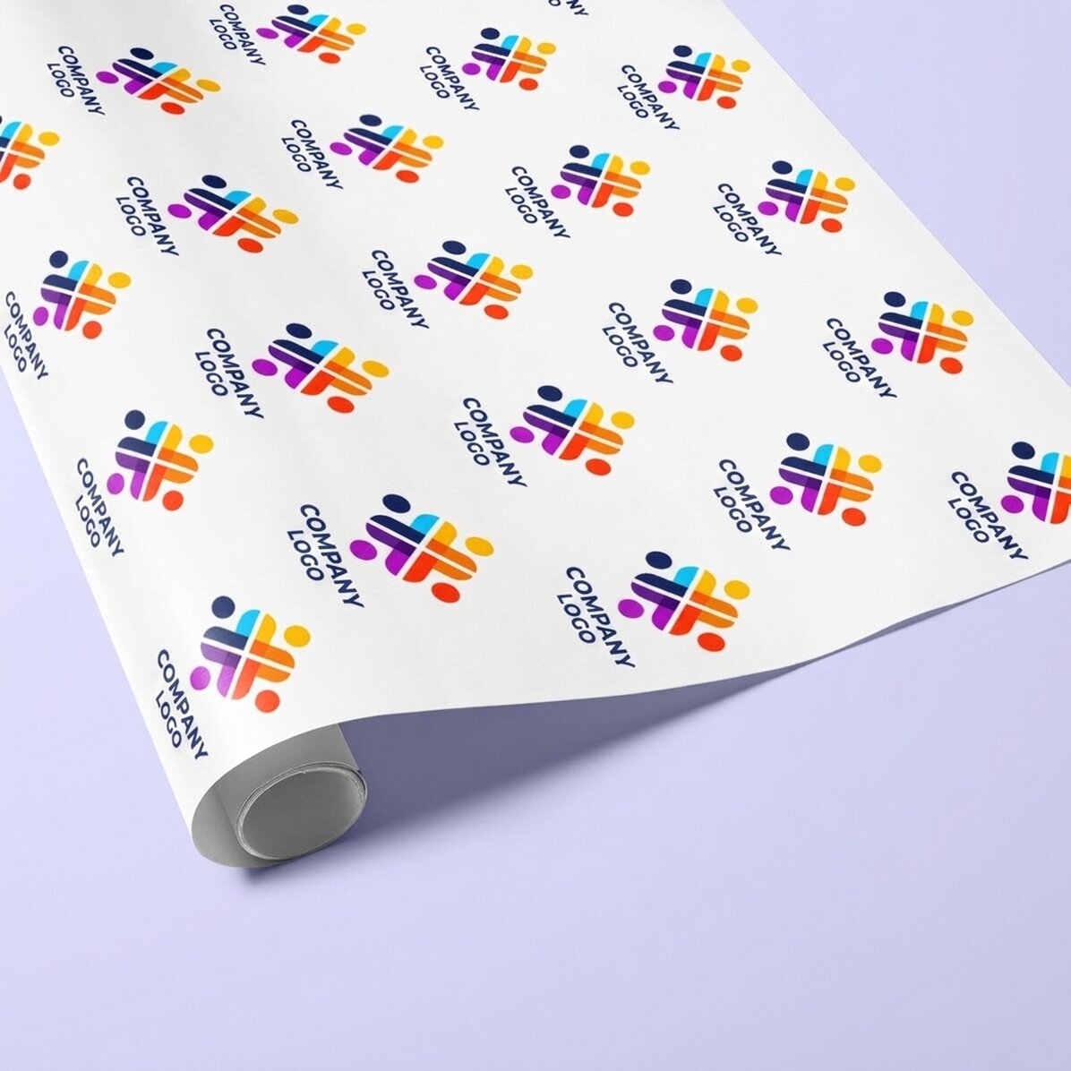 Papel de regalo personalizado con logotipo