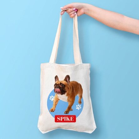 Bolso personalizado con una foto y un nombre