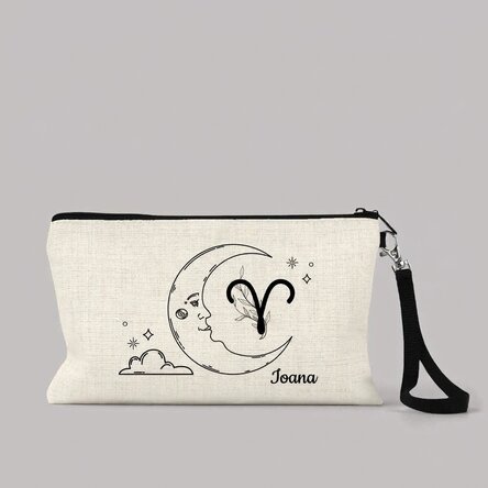 Set de maquillaje personalizado con texto: Signo del Aries