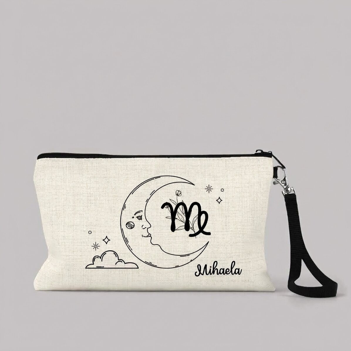 Set de maquillaje personalizado con texto: el signo de Virgo
