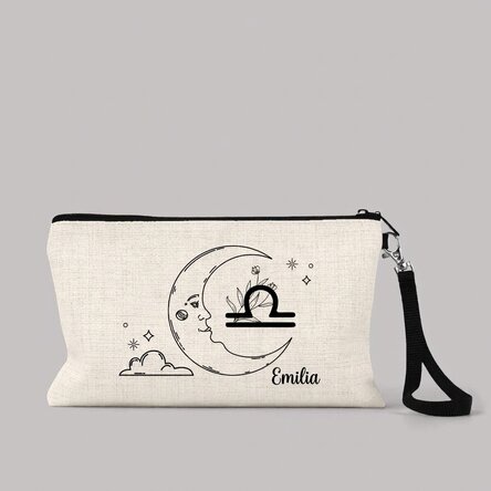 Set de maquillaje personalizado con texto: el signo del zodiaco Libra