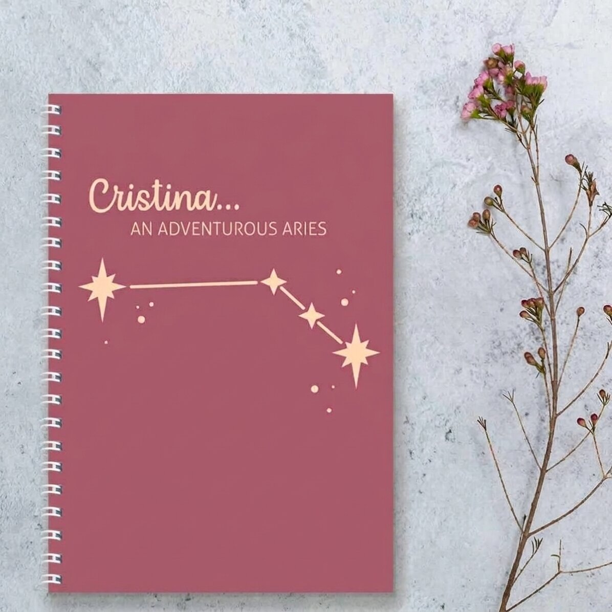 Cuaderno personalizado con texto - Signo del zodiaco