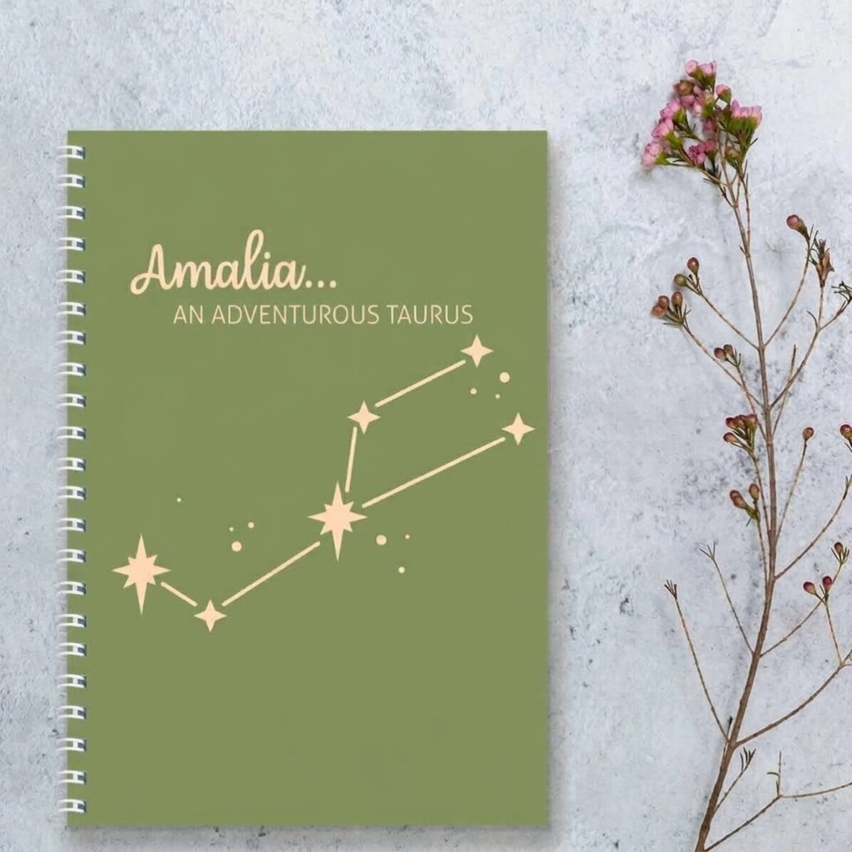 Cuaderno personalizado con texto - Signo del Tauro