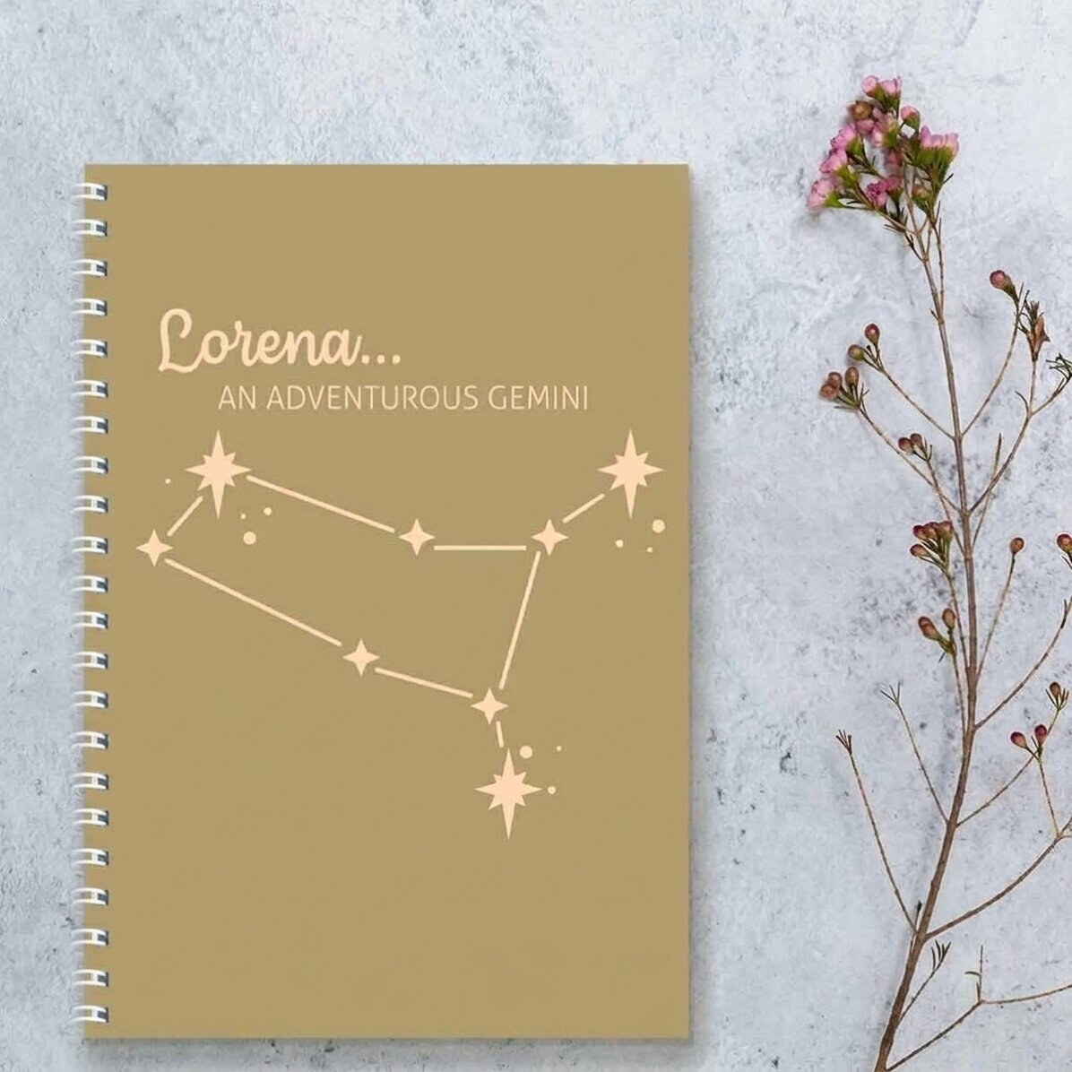 Cuaderno personalizado con texto - Signo de Géminis