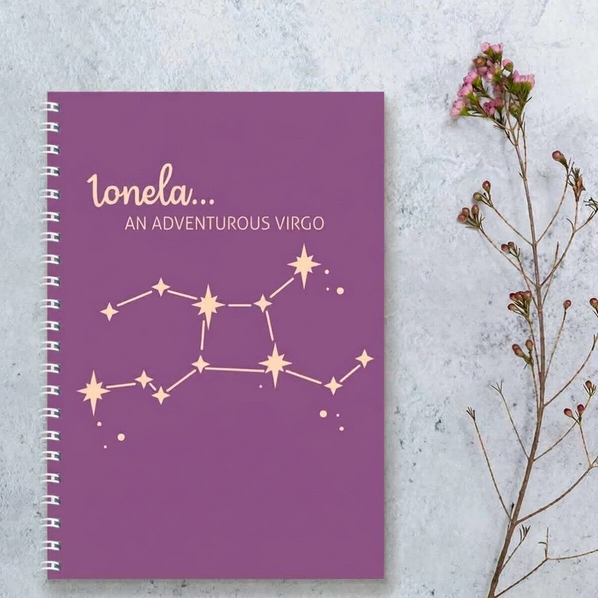 Cuaderno personalizado con texto - Signo de Virgo