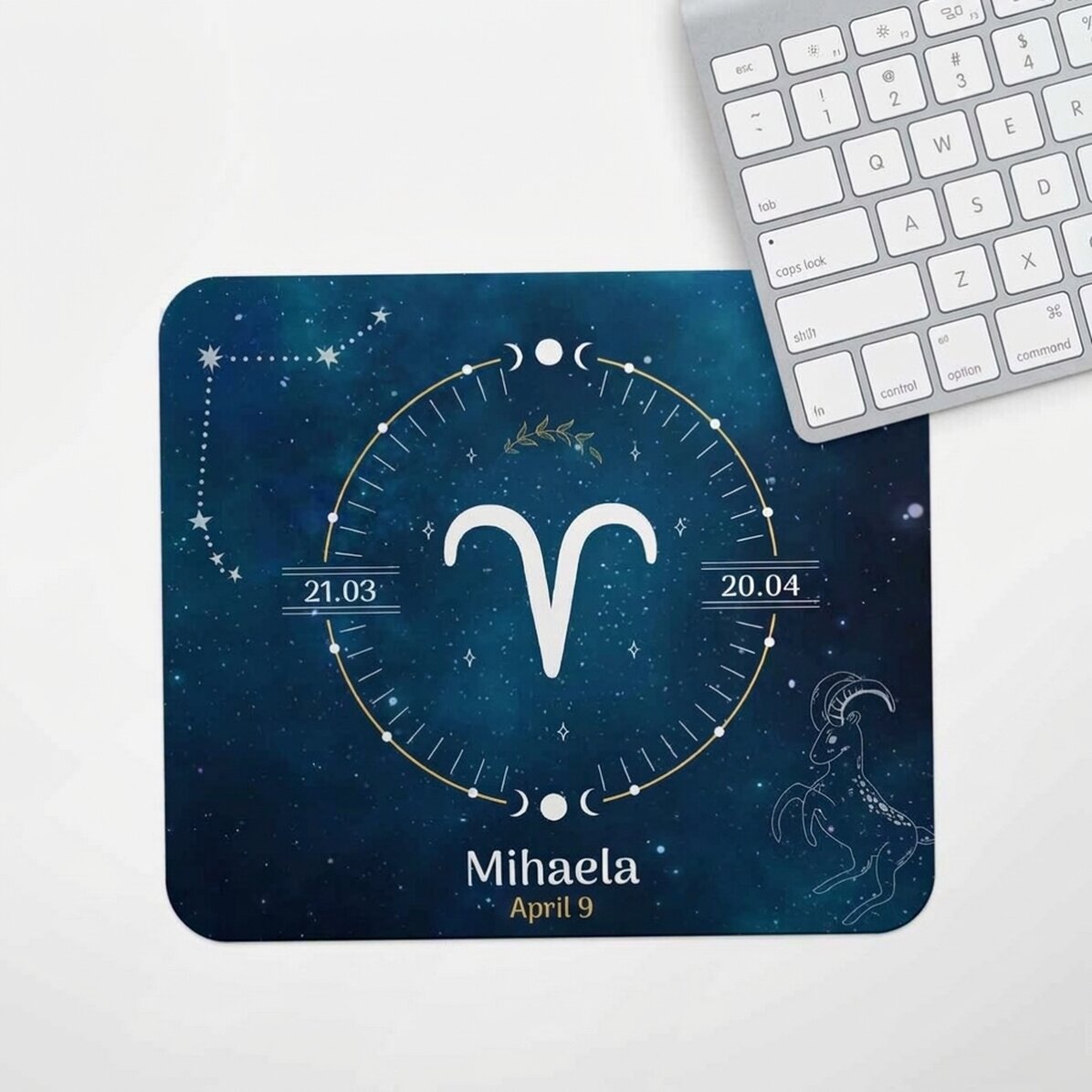 Alfombrilla de ratón personalizada con texto - Signo del zodiaco