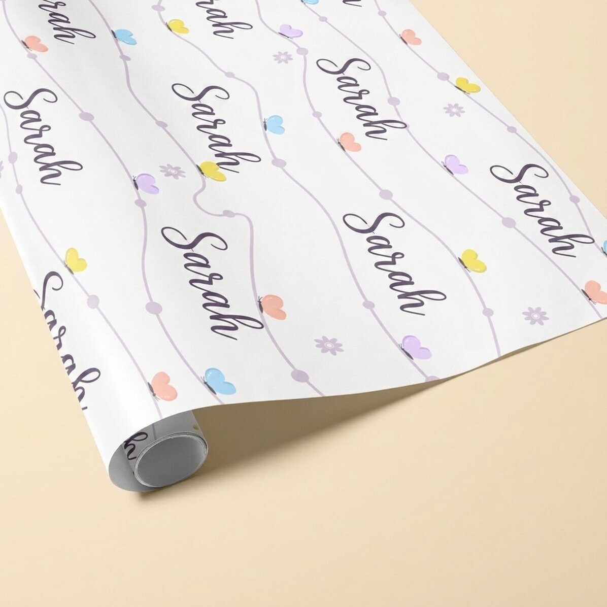 Papel de regalo personalizado con texto: «Mi primer regalo»