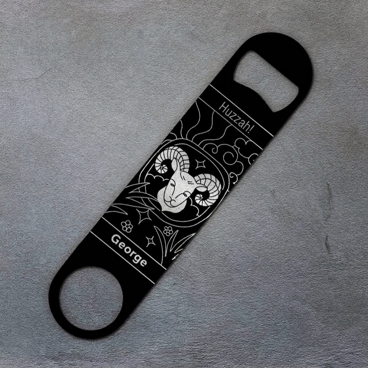 Abrecerras personalizado con texto - Signo del zodiaco